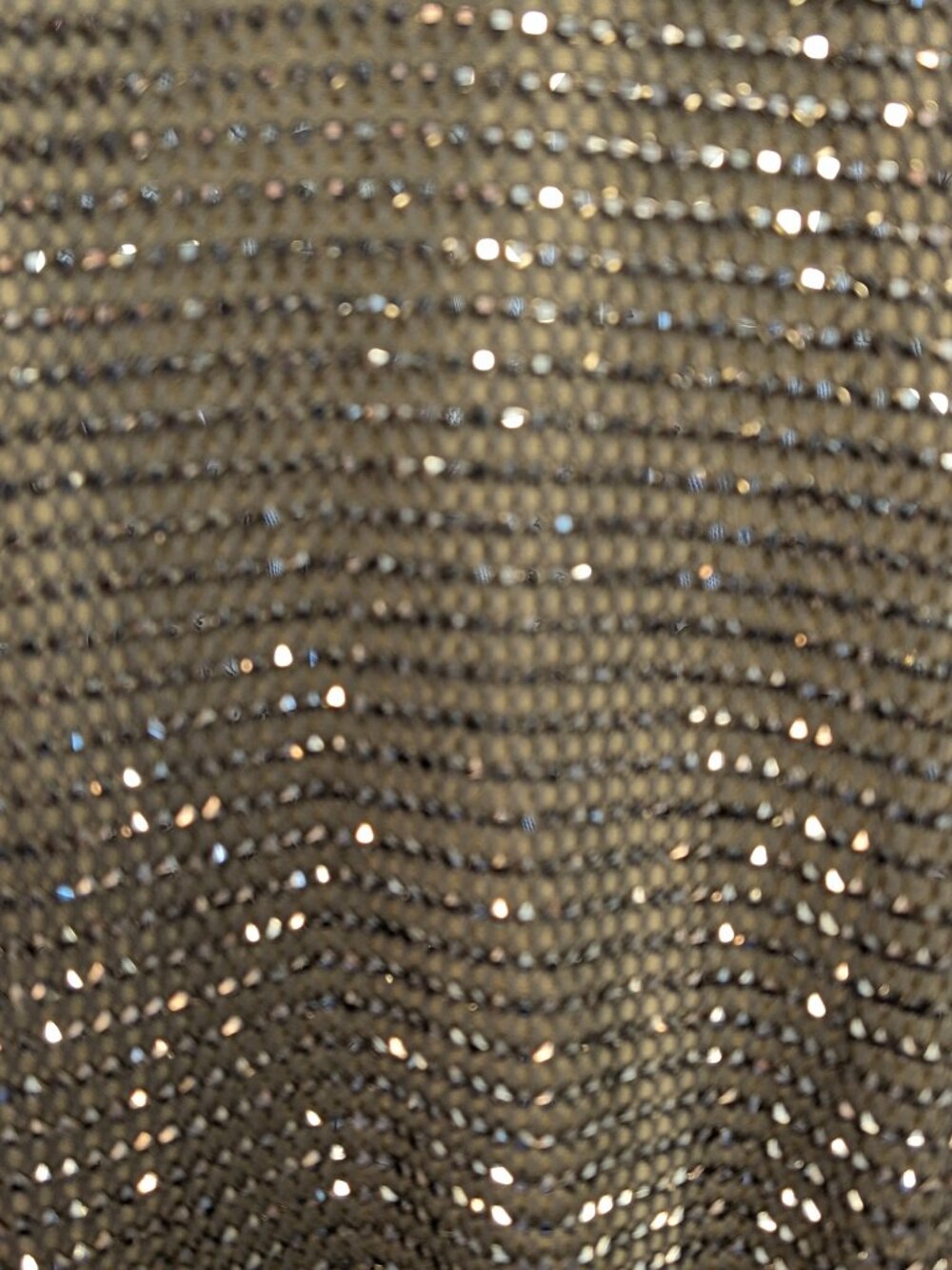 Zara Studded Mesh Khaki Mini Dress Sleeveless Shift L ZW Collection Modern Glam - Picture 5 of 15